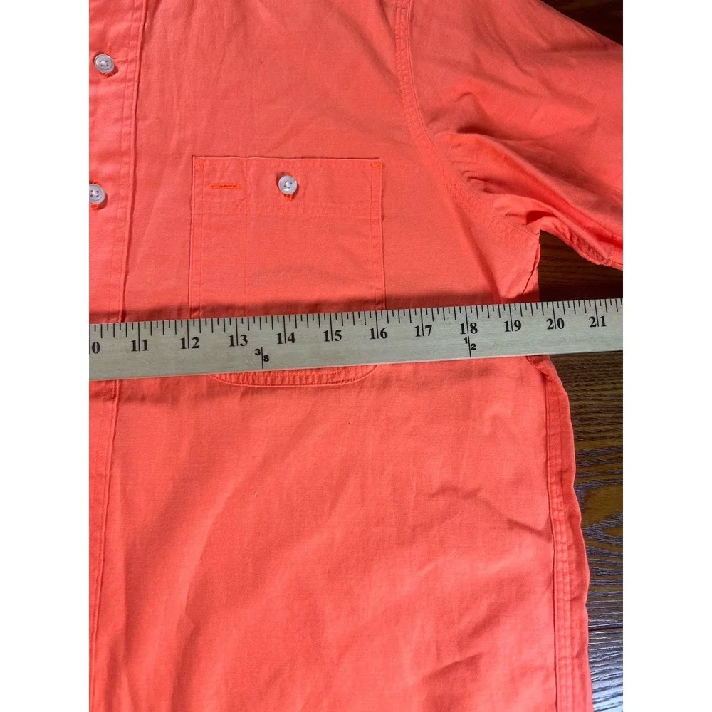 Polo Ralph Lauren Small Orange Classic Button Up Short Sleeve Men's Shirt EUC